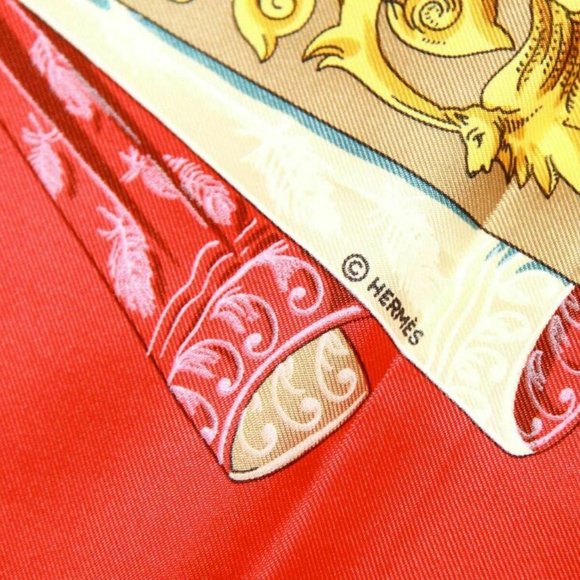Authentic Hermes Multi-Color Pellier Silk Scarf - Picture 6 of 7